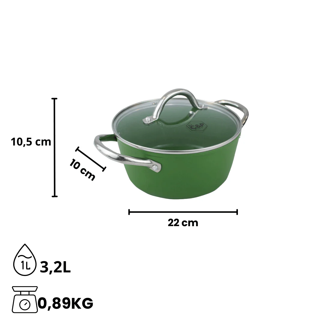 Go Green Kookpan met deksel 22 cm - Image 3