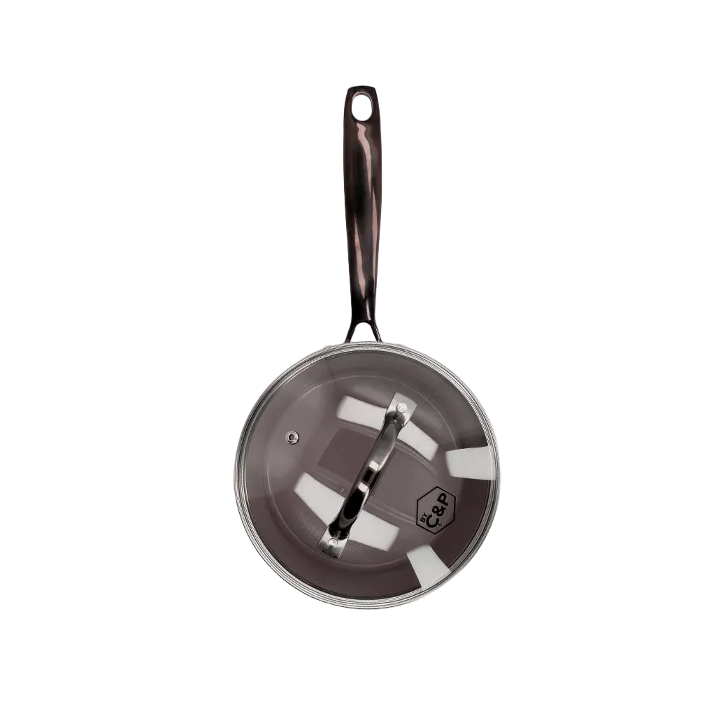 Taupe of Mind Steelpan met glazen deksel 18 cm - Image 3